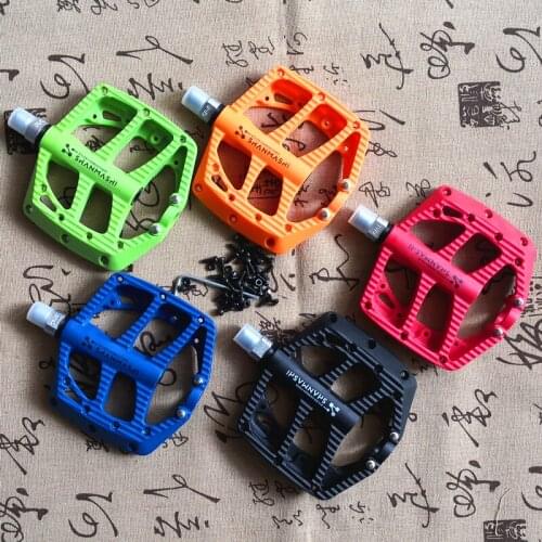 2021New 9/16 MTB Mountain/Road Bike High Strength Nylon Fiber Pedal Non-Slip Concise Composite Flat Bearing Pedales Bicicleta