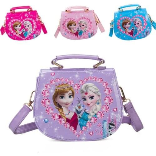 New Disney pu portable handbags childrens bag fashion Messenger bag cartoon shoulder bag frozen handbags