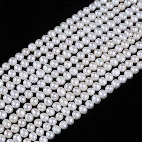 Wholesale 3 Strands Natural Pearl 9-10mm potato pearl strands Loose Beads women lady jewelry DIY
