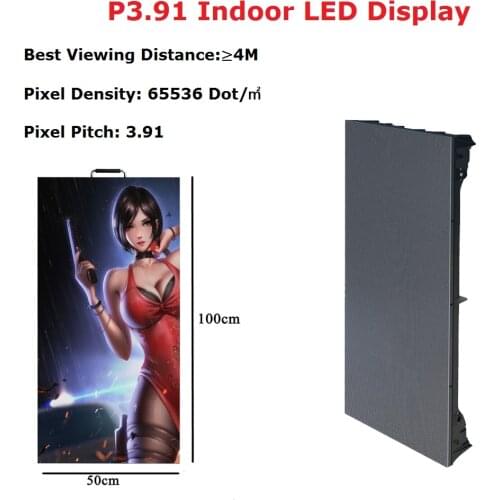 P3.91 Indoor LED Display With Nova Star MRV300 Receiving Card+Die Casting Aluminum Cabinet 50X100CM Stage Indoor LED Screen