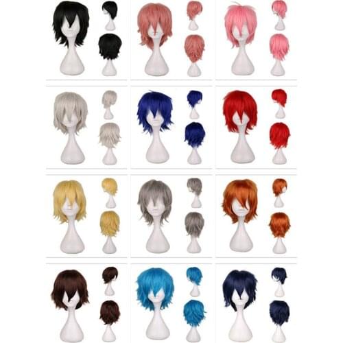 19 Colour Short Wig Cosplay Anime Final Fantasy Noctis Lucis Caelum Costume FF15 XV Heat Resistant Synthetic Hair Men Wigs
