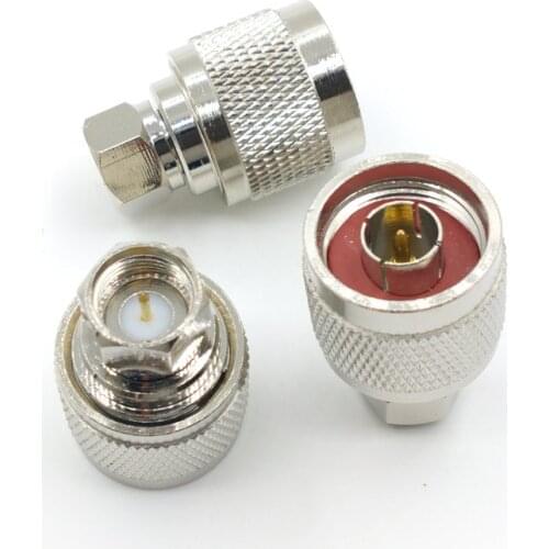 20PCS/50pcs BRASS N-F Adapter 50 Ohm N Male Plug to F Male Plug RF Coaxial Connector