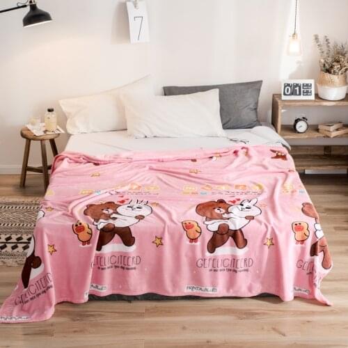 Bedspread blanket 200x230cm High Density Super Soft Flannel Blanket to on for the sofa/Bed/Car Portable Plaids