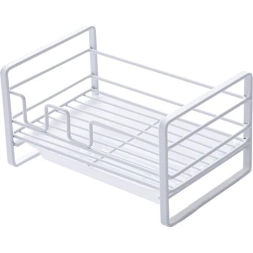 Sponge Rack Sponge Holder Scrub Holder Sink Storage Rust Prevention Drainer Basket With Tray durable rack kitchen accesseries