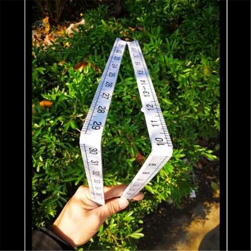 Portable Plastic Folding Four Fold Ruler Measuring Ruler Woodworking Ruler