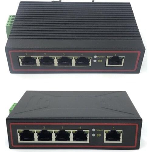 Industrial switch 10/100Mbps RJ45 5 port ethernet industrial switch5V-58V 5 port ethernet switch network switch