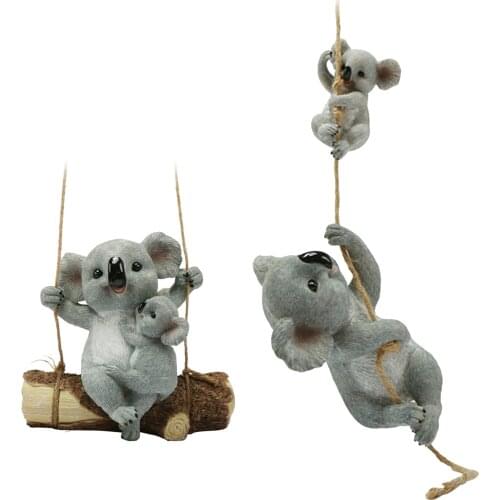 Garden Sculptures Statues Koala Bear Creative Resin Animal Furnishing Decor