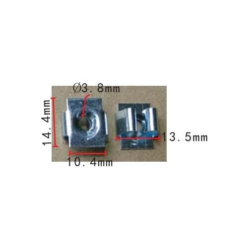 Shhworldsea 100pcs Blue Zinc Chassis Fastener Retainer iClip Metal For VW