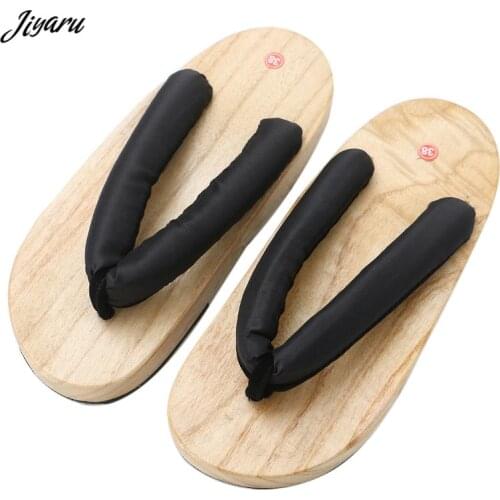 New Summer Flip Flops Women Men Wooden Slippers Anime Cosplay Japanese Flip Flops Casual Slippers Kimono Flip-flops Shoes