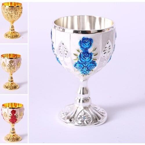 30ML Wine Glasses Champagne Glasses Beverage Goblet Cocktail Cup Gold Vintage European Style Creative Gift For Bar Home Decor