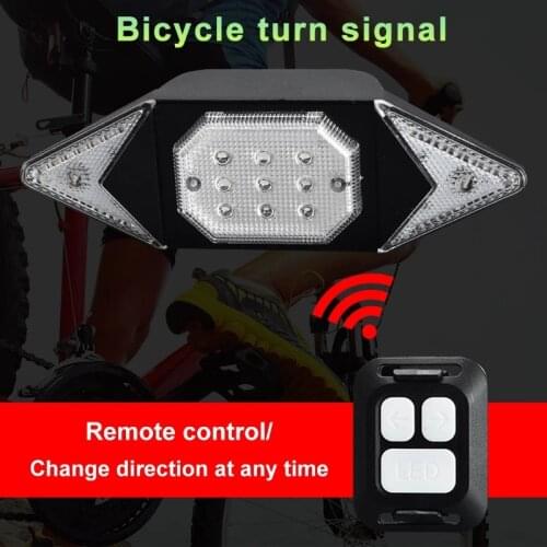 Bike Rear Tail Laser Turn Signal Light LED Bicycle USB Indicator Wireless Remote MTB Road Cycling Turning Safety Warning Lamp