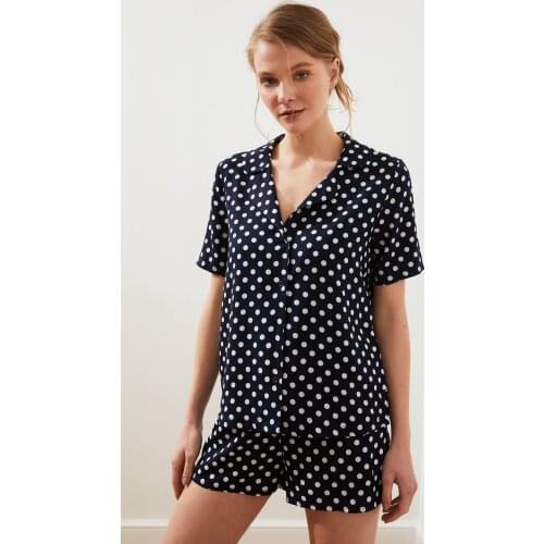 Trendyol Polka Dot Viscose Woven Pajamas set THMSS21PT0290