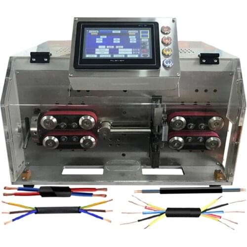 SWT508 YHT2 Touch screen double round sheaths cable wire stripping machine peeling striping cutting device for wires 3-10mm