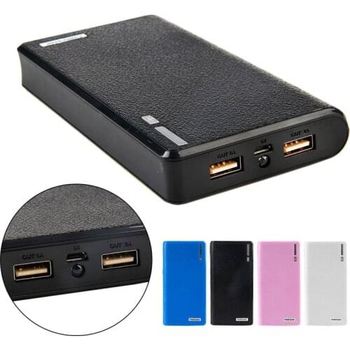 1 PC Dual USB Power Bank 6x 18650 External Backup Battery Charger Box Case For Phone Dropshipping