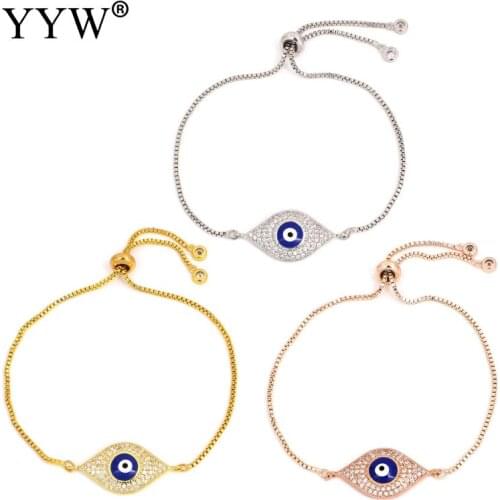 Top Quality blue Evil Eye Austrian Crystal Bracelets for Women Bracelet Pulseira Jewelry Bijoux
