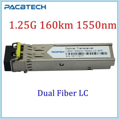 1.25G Dual Fiber LC SFP,1G 1310nm 1550nm 160km Duplex LC Fiber Optic SFP Transceiver Module