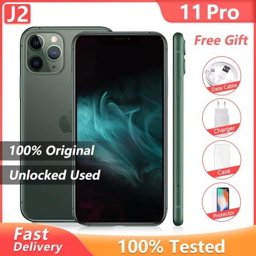 100% Original Apple iPhone 11 Pro Used 99% New Hexa Core Cellphone 5.8'' 4GB RAM 64/256/512GB ROM A13 Bionic Unlocked Smartphone