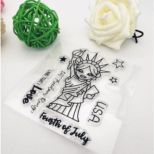 10X10CM Statue Clear Stamps Transparent Seal Silicone Seal TPR Christmas Wedding Roller Stamps DIY Scrapbook Album Card