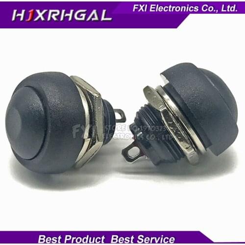 2PCS Black 12mm Waterproof Momentary push button for switch IGmopnrq PBS-33B