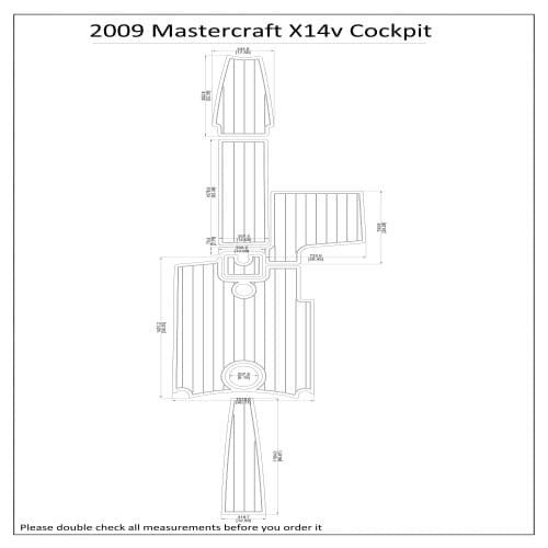 2009 Mastercraft X14v Cockpit Pad Boat EVA Teak Decking 1/4" 6mm