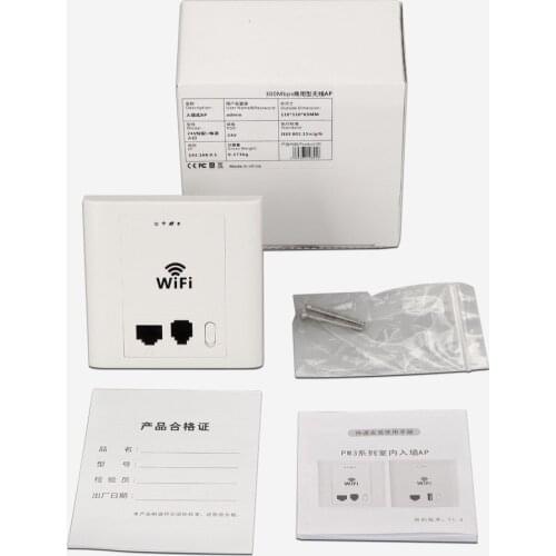 300Mbps wireless in wall access point Router VLAN & POES Support 48V with RJ11