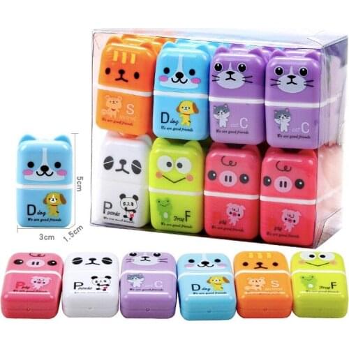 5 pcs Creative Animals candies Cute Eraser School Office Supply rubber Student Exam Pencil Erasable Tool school Stationery