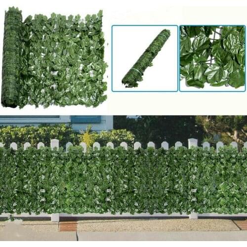 50x100cm Artificial Leaf Roll Privacy Screen Hedge Wall Fence Balcony Decor Artificial Plants Non-Fade Artificial Plants