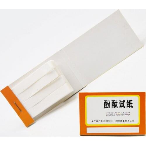 80 strips Phenolphthalein Test Paper Test Strips Chemical Laboratory Supplies Experimental Supplies Teaching Instrument