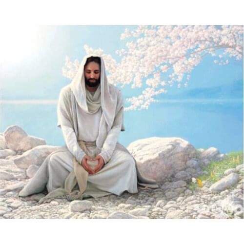 Full Square Drill Diamond Painting Cross Stitch 5D Embroidery As I Have Loved You Rhinestone Mosaic Home Decor Gift JX238