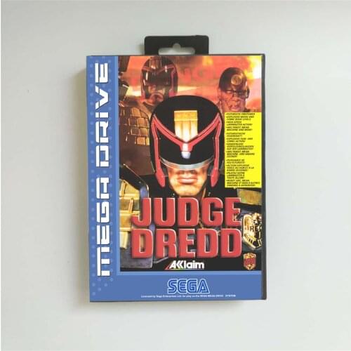 Jugde Dredd - EUR Cover With Retail Box 16 Bit MD Game Card for Megadrive Genesis Video Game Console