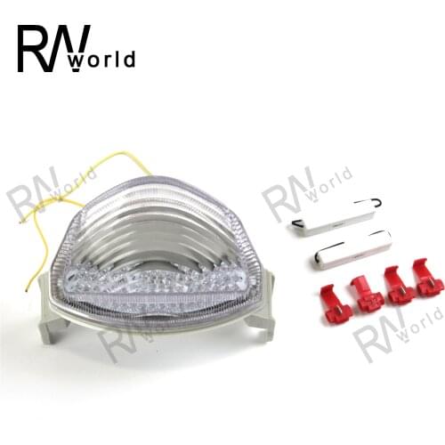 For SUZUKI GSX-R1000 2005-2006 Motorcycle LED Taillight Turn Signal Light Brake Lamp 3-IN-1 GSXR1000 GSX-R GSXR 1000 05 06 Clear