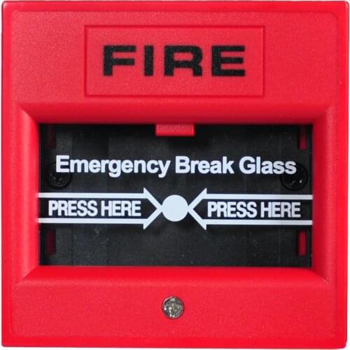 Emergency break glass broken button 2-wire Manual Call Point fire alarm system Conventional panel accessories