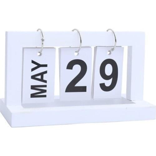 Flip Chart Perpetual Calendar Wooden Creative Chic Calendar Office Home Decoration Desk Calendar Simple Stylish Artwork W3JD