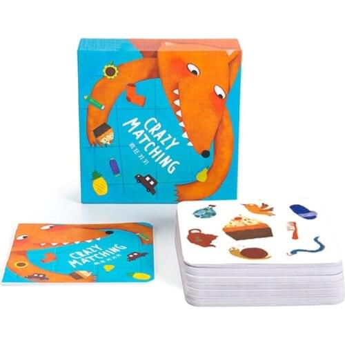 HX5D 1 Box Memory Match Cards Matching Pair Cards Educational Game Toys for Kids Toddlers Birthday Gifts Family Party Favor