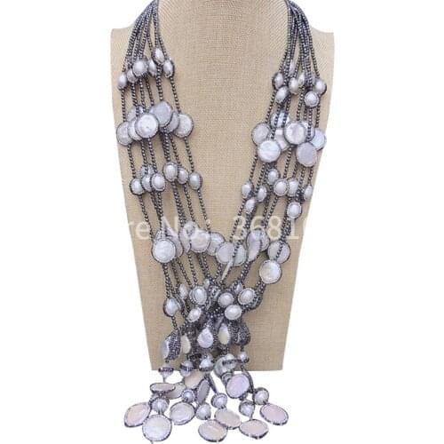 Europe and the United States personality pearl necklace foreign trade popular simple fashion jewelry pendant