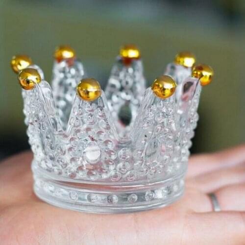 Creative Crown Crystal Glass Candlestick Decoration Crafts Ashtray candle Aromatherapy Video props Storage accessories