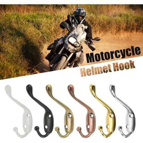 Motorcycle Up And Down Helmet Hook Zinc Alloy For Kitchen Door Cabinet Multi-purpose Wall Mount Rack Jacket Hanger Luggage Hook
