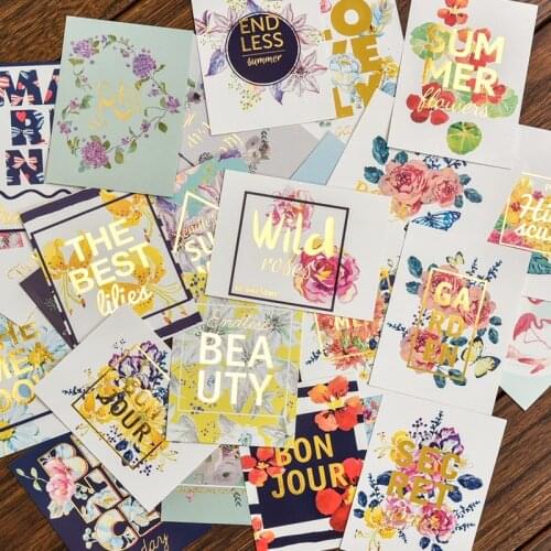 KSCRAFT 20Pcs Beauty Foil Pocket Paper Cards for Scrapbooking DIY Projects/Photo Album/Card Making Crafts