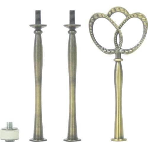 Metal 3 Tier Cake Stand Handle Cake Plate Stand Centre Handle Fittings