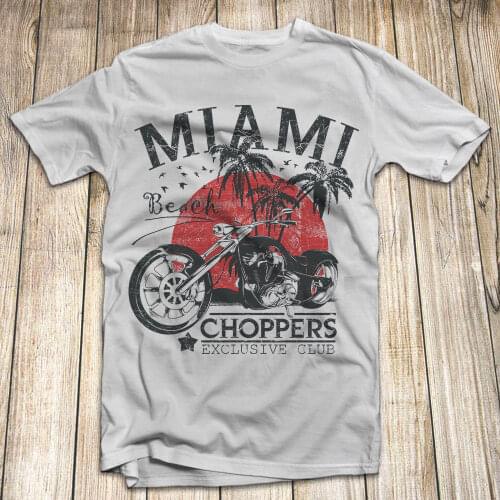 Bikers MenS T Shirt 100% Cotton Size S-3Xl Miami Choppers Club fashion 2019 Summer New Brand 100% Cotton T-Shirt Printing