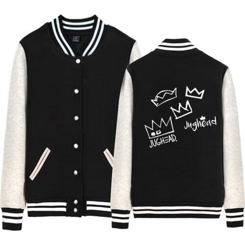 Jughead Jones Crown South Side Serpents Riverdale Man jacket Boy Coat Baseball Fleece Autumn Winter Couple Clothes ZIIART