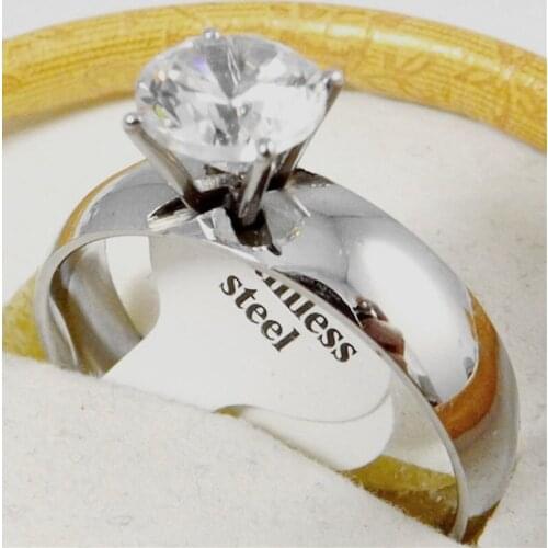 Wholesale 36 pcs High Quality Fashion Zircon Stainless steel Rings Free shipping