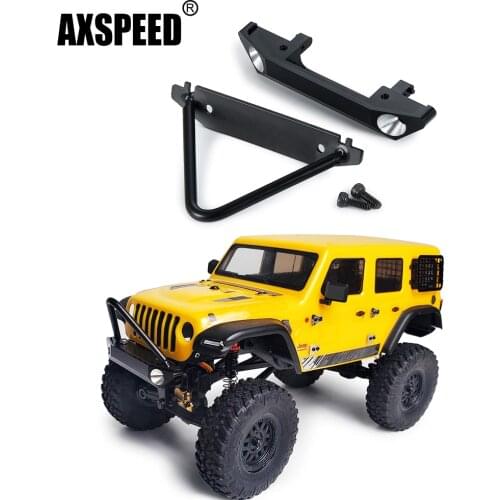 AXSPEED Aluminum Alloy Front Bumper Anti-collision Bar for Axial SCX24 90081 1/24 RC Crawler Car Truck Upgrade Part Accessories