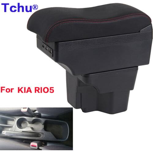 For Kia Rio 5 armrest box Storage box Internal modification USB charging Ashtray Car Accessories 2015 2016 2017 2018 2019