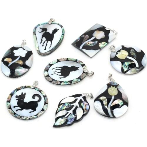 1pcs Fashion New Natural Shell Charm Pendant Flower For Jewelry Making DIY Earring Necklace Accessories Women Girl Gift