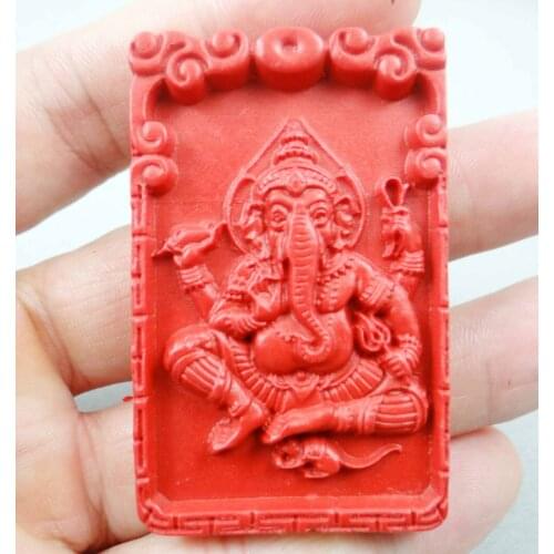 Natural stone Quartz crystal Cinnabar Red Organic Cinnabar Lie God pendant for diy jewelry making Necklace Accessories S16