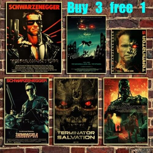 Classic Movie Retro Kraft Paper Poster Bar Office Home Art Wall Sticker Decoration