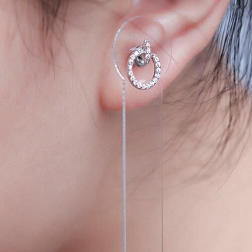 Transparent Acrylic Earring Try On Stick Forecast Shop Special Tool Ear Stud Jewelry Trial Display Holder Rack for Live Stream