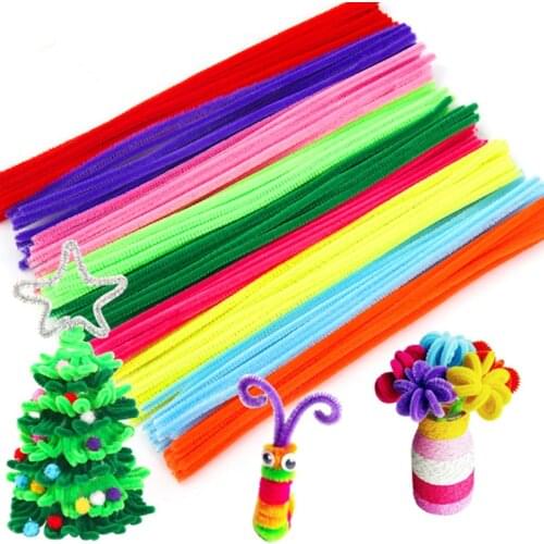 50/100pcs Multicolour Chenille Stems Pipe Kids Creativity Handicraft Children Toys Handmade Diy Art Crafts Material supply