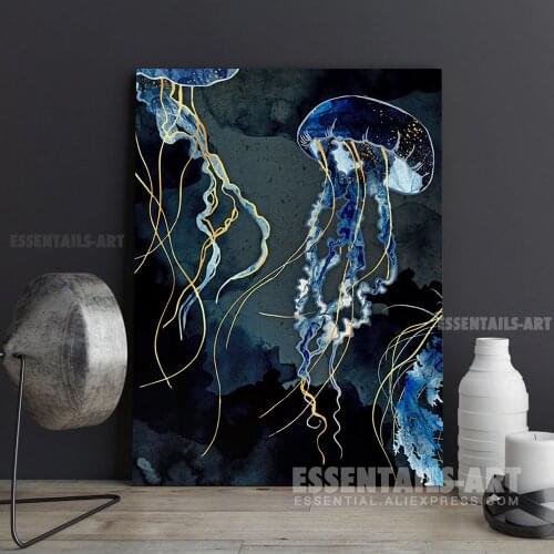 Nordic Abstract Koi Art design Canvas Wall Art Painting Poster Bedroom Study studio print Living kid Room Home Decoration Prints